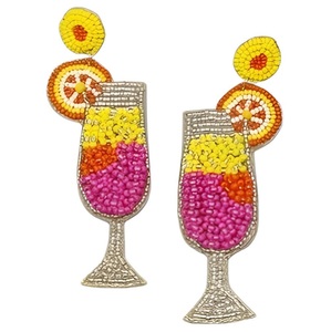 Boucles d'oreilles d'été légères brodées de perles de rocaille, style bohème chic - Product Image 3