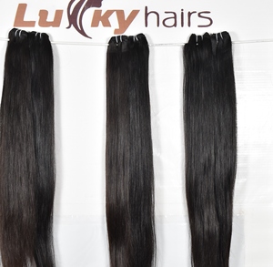 Paquets de couleur noire brute 100% vendeurs non transformés vietnamiens en gros cuticule aligné crépus vague droite Extensions de cheveux humains - Product Image 2