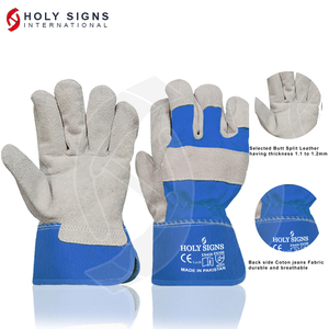 Professional Manufacturing a Grade Split Leather Palm Work Gloves for Enhanced Safety in Construction and Sites for Labours - Product Image 5