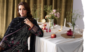 Ropa de invierno de alta calidad para mujer Salwar Kameez estilo pakistaní 100% vestido de seda traje de mujer de India y Pakistán - Product Image 3