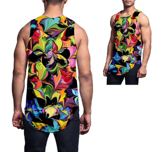 Débardeurs de sport pour hommes OEM en gros, personnalisables par sublimation, respirants, séchage rapide, grandes tailles, en polyester/coton - Product Image 6