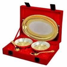 Juego de Bandejas para Frutos Secos Modernas Hechas a Mano, Artesanía India, Acabado en Oro y Plata, Aluminio con Relieve, Técnica Personalizada para Fiestas - Product Image 3