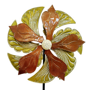 Patio Art <b>Ornament</b> Weather Resistant Durable Steel <b>Tall</b> Wind Spinner Powered Sculpture for Home <b>Garden</b> Landscape Decoration - Product Image 2