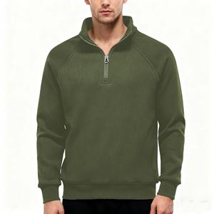 Custom Printed Casual Long Sleeve Autumn <b>Half</b> <b>Zip</b> Fleece Hooded Pullover <b>Sweatshirt</b> Oversized Fit Eco-Friendly for <b>Men</b> - Product Image 6