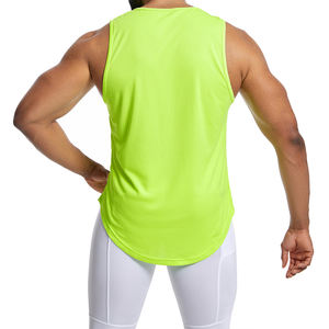 OEM Summer High Quality <b>Men's</b> Cotton <b>Tank</b> <b>Top</b> Fitness Gym Breathable Knitted Washed V-neck <b>Plus</b> <b>Size</b> - Product Image 4