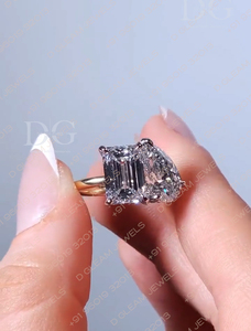 Bague de fiançailles en argent 925 avec diamant moissanite taille poire 2 carats EF VVS serti à griffes, bague fine pour anniversaire de mariage - Product Image 3