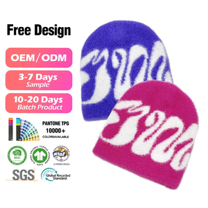 Gorros de punto de invierno Unisex, gorros suaves y cálidos con puños, gorros de punto acrílico grueso, gorros para deportes al aire libre - Product Image 6