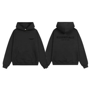 Sweat à capuche unisexe essentiel personnalisé 100% coton French Terry de haute qualité en polaire d'hiver avec logo frontal Coupe ample pour hommes - Product Image 5