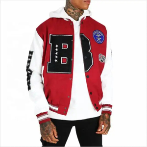 Veste de baseball brodée personnalisée pour homme 100% Polyester Bomber de baseball en satin personnalisé Varsity Jackets College Letterman - Product Image 1