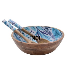 Modern Design Fruit Salad Mixing & Serving <b>Wooden</b> <b>Bowl</b>/Spoon For Home Restaurant Tableware Serving <b>Bowls</b> <b>Mango</b> <b>Wooden</b> <b>Bowl</b> - Product Image 1