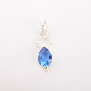 Pendentif en Tanzanite Fait Main, Coupe Poire, Argent Sterling, Serti, Pierre de Naissance de Décembre, Bijoux pour Femmes, Cadeau, Certifié IGI, Qualité Supérieure - Product Image 3