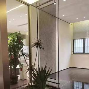 Cloison <span class=keywords><strong>d</strong></span>'écran en acier inoxydable à grille minimaliste en métal guerrier noir pour <span class=keywords><strong>rideau</strong></span> de séparation de salon <span class=keywords><strong>d</strong></span>'hôtel - Product Image 3