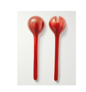 Cuillère à salade en résine faite à la main outils de cuisine en résine personnalisés cuillère de service fourchette ensemble ustensiles de cuisine en résine - Product Image 3