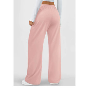 กางเกงวอร์มขายดี ทรงตรง เนื้อผ้าฟลีซนุ่ม สัมผัสนุ่มสบาย 100% ผ้าฝ้าย ทรงหลวม สไตล์มartial สำหรับผู้หญิง - Product Image 3