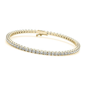 3mm Tennis <b>Bracelet</b> Lab Grown Diamond 10k <b>Gold</b> Tennis Chain Iced Out Bling Hip Hop Jewelry Tennis Chain <b>Bracelet</b> 6 Inches - Product Image 3