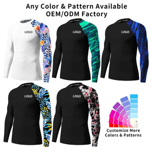 High Quality <b>Rash</b> <b>Guard</b> Men Sublimation Printed Spandex <b>Bjj</b> <b>Rash</b> <b>Guard</b> Gym Surfing Diving Rashguard Compression Shirts MMA - Product Image 5