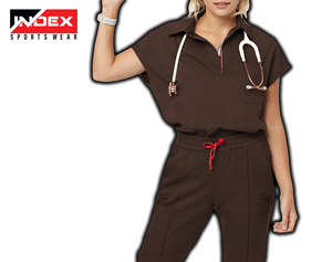 Uniformes médicos personalizados para hombres y mujeres, uniformes médicos de verano, conjuntos de uniformes médicos de manga corta con cuello levantado, uniformes de Hospital - Product Image 1