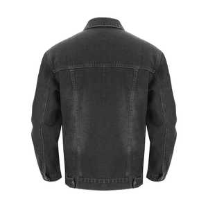 Chaqueta vaquera lavada Vintage personalizada para hombre desgastada suelta Unisex cuello levantado personalizado bordado recubierto procesado - Product Image 5