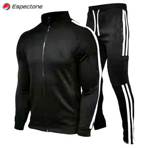 Ropa deportiva informal de rayas sólidas para entrenamiento de los hombres, chándal transpirable cálido para la piel, chándales para correr, logotipo personalizado de Espectone - Product Image 5