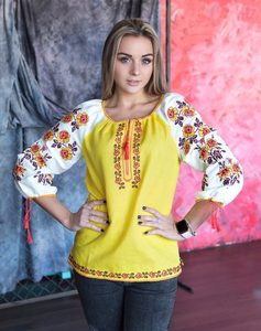 2019เสื้อเบลาส์ผ้าซาตินแขนยาวลำลองสำหรับผู้หญิง, เสื้อเบลาส์แขนยาวพิมพ์ลายแฟชั่นสไตล์ยูเครนปักพู่ถักทอเรียบง่ายขายดี - Product Image 6