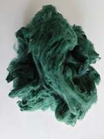 Feuillage vert 100% fibres discontinues de polyester recyclées style solide pour la filature matériau en tissu non tissé du Viet Nam