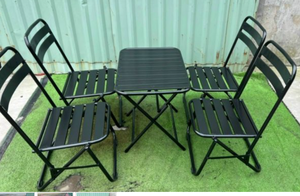 Oem/Odm Zijwand Klaptafel En Stoel Set: 4 Stoelen + 1 Tafel - Product Image 1