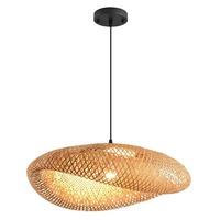 Lampes suspendues en rotin naturel rustique chinois, fabriquées à la main, écologiques, pour la décoration intérieure de la chambre à coucher, du salon, de la salle à manger