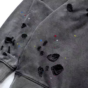 Sudadera con Capucha Unisex para Hombre, de Gran Venta, de Felpa Pesada, 100% Algodón, Mangas Largas, Diseño Vintage con Lavado Ácido, Teñido Liso - Product Image 6