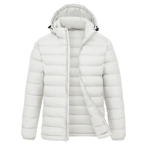 Chaqueta de Invierno Acolchada de Talla Grande para Hombre, Chaqueta Acolchada con Capucha Desmontable, Diseño Personalizado con Logotipo Impreso, Chaquetas para Hombre - Product Image 1