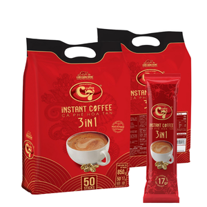 Hucafood café instantáneo 3 en 1 de Vietnam sabor neutro combina crema de sabor a chocolate azúcar sal 50 Stick Pack bolsa embalaje - Product Image 4