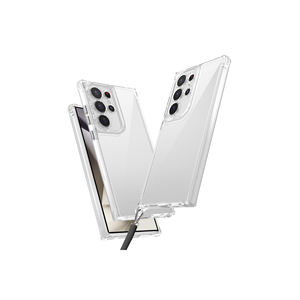 Coque en silicone souple transparente antichoc compatible avec Galaxy S25 Ultra, avec protection d'angle Airbag et support de sangle intégré - Product Image 1