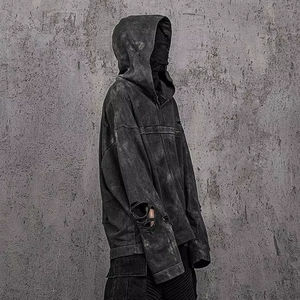 เสื้อฮู้ดดี้ทรงหลวมแบบยูนิเซ็กซ์ ล้างสีแบบดิสเทรส |   เสื้อสเวตเชิ้ตวินเทจแบบขาดๆ |   เสื้อฮู้ดดี้สตรีทแวร์ไซส์ใหญ่ขายส่ง - Product Image 3