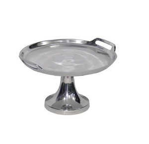 Refined aluminum cake centerpiece <b>with</b> <b>mirror</b> polish and classic design for anniversary <b>tables</b> or event dessert setups - Product Image 2
