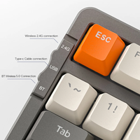 Clavier mécanique K8 à 100 touches, sans fil 2.4G, Bluetooth, trois modes, rétroéclairage RVB, filaire, personnalisable, clavier de jeu à commutation à chaud