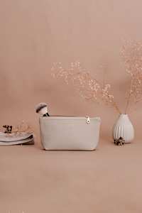 Large-Capacity Vintage Genuine Leather Zipper Closure for & <b>Makeup</b> <b>Bag</b> Organizer for Women Travel-LCB-0061 - Product Image 2