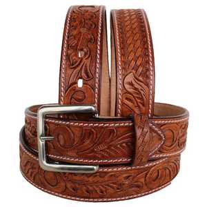 Cinturón de cuero de vaca occidental de alta calidad hecho a mano con herramientas florales con hebilla grabada Fabricante Proveedor Saman Exports - Product Image 6