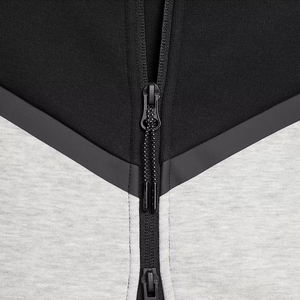 Sudadera con capucha unisex Windrunner con cremallera completa y diseño de apliques bordados de lana de algodón 100% sudadera cómoda de otoño - Product Image 4