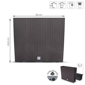 Fioriera da balcone RATO CASE, dimensioni (mm) 580x180x498, colore ocra scuro - Product Image 3