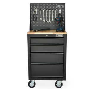 Caja de herramientas al por mayor armario rodante 61cm 04 cajones soporte OEM armario de almacenamiento de herramientas carro para garaje mecánico con ruedas - Product Image 1