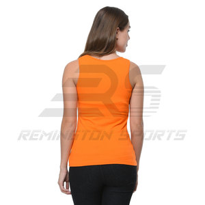 Camiseta sin mangas de algodón de alta calidad para mujer, camiseta sin mangas de último estilo para mujer, camiseta sin mangas personalizada para mujer - Product Image 6