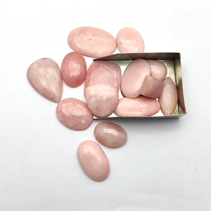 14 pièces naturel rose opale 10-20mm ovale poire coussin Cabochon 51.55 Gms Lot Iroc ventes taille libre opale mélange forme pierre précieuse en vrac - Product Image 2
