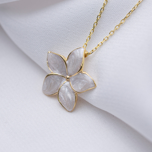 18 mm 925 Sterling Silver Star Flower Charm Nacre Enamel Charm Necklace Turkish Handmade Wholesale - Product Image 4