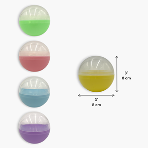 Boules de capsules en plastique vides multicolores, lot de 3 (500 pièces) - Motif imprimé pour distributeurs automatiques/machines à griffes, livraison gratuite incluse - Product Image 3