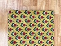 Tissu en coton floral jaune de qualité supérieure, imprimé à la main, pour vêtements, ameublement, artisanat, tissu en coton floral de créateur