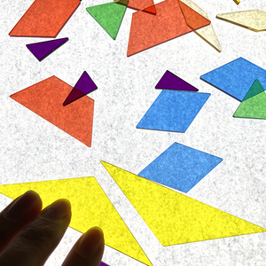 800 pièces 26 formes géométriques en plastique translucide - Product Image 1