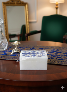 Customized Marble Jewelry <b>Storage</b> <b>Box</b> Floral Pattern Rectangle Handcrafted Natural Spot Good Quality Wholesale Best - Product Image 2