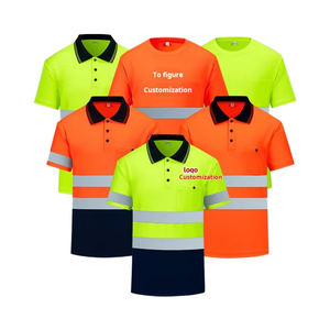 Camiseta reflectante de manga corta con logotipo de ropa de trabajo de construcción suave de alta calidad, chaquetas al por mayor, seguridad de alta visibilidad - Product Image 3