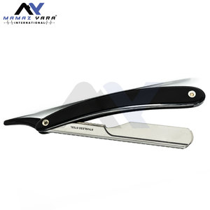 Nuevas maquinillas de afeitar de peluquero Mango de plástico negro OEM/Maquinillas de afeitar de salón Acero inoxidable Mejor calidad Precio al por mayor Maquinillas de afeitar - Product Image 2