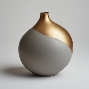 Vase en métal design artisanal avec une brillance lisse parfaitement créé pour l'affichage de fleurs saisonnières et des intérieurs élégants - Product Image 2