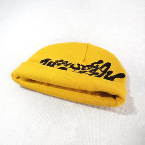 Unisex Adults Custom Logo Winter Acrylic Knitted Jacquard Beanies <b>Hats</b> Factory's Winter Meteors Design Black <b>White</b> for Travel - Product Image 1